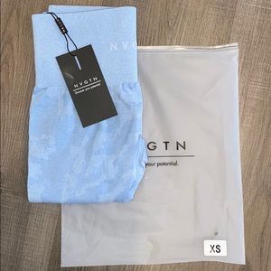Nvgtn Icy Blue Camo Seamless Leggings 